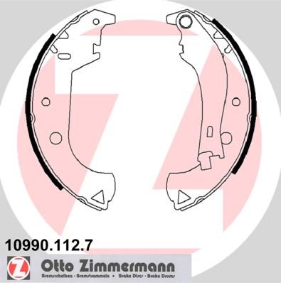 Zimmermann 10990.112.7 - Jeu de mâchoires de frein cwaw.fr