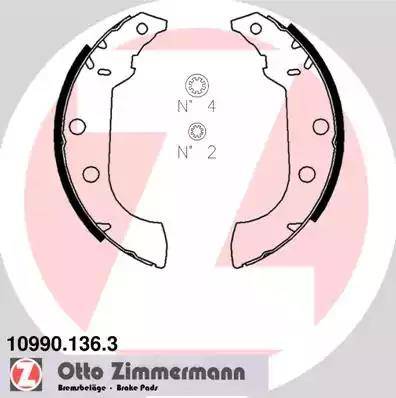 Zimmermann 10990.136.3 - Jeu de mâchoires de frein cwaw.fr