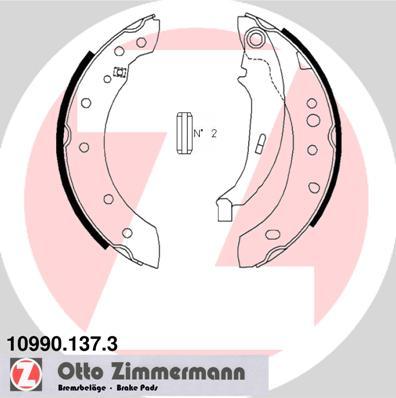 Zimmermann 10990.137.3 - Jeu de mâchoires de frein, frein de stationnement cwaw.fr