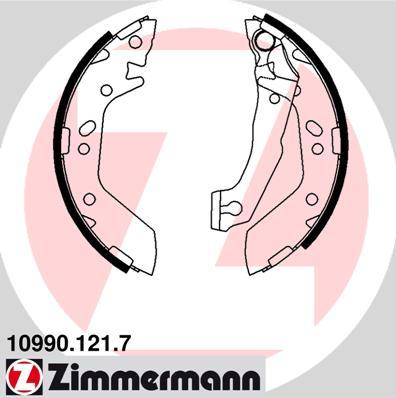 Zimmermann 10990.121.7 - Jeu de mâchoires de frein cwaw.fr