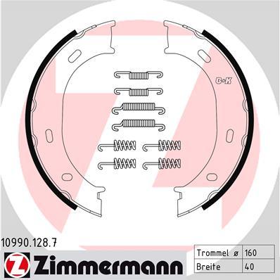 Zimmermann 10990.128.7 - Jeu de mâchoires de frein, frein de stationnement cwaw.fr