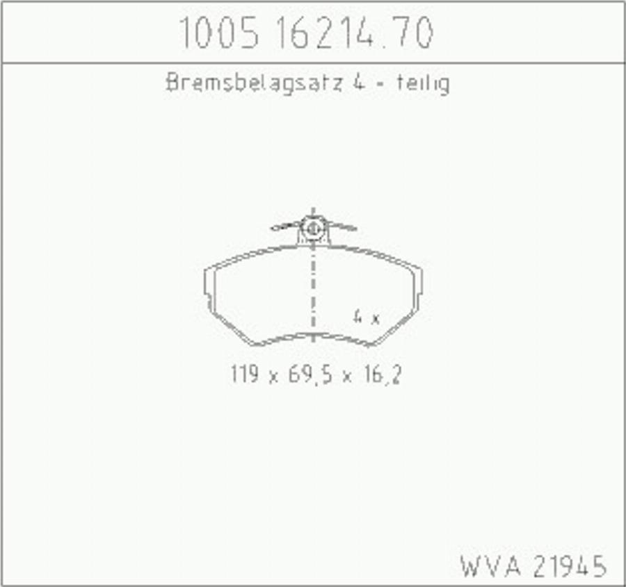 Zimmermann 10051621470 - Kit de plaquettes de frein, frein à disque cwaw.fr