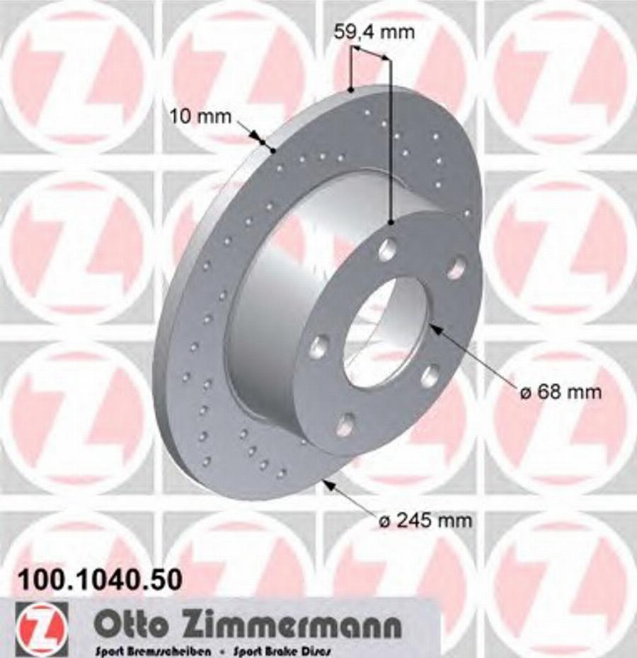 Zimmermann 100104050 - Disque de frein cwaw.fr