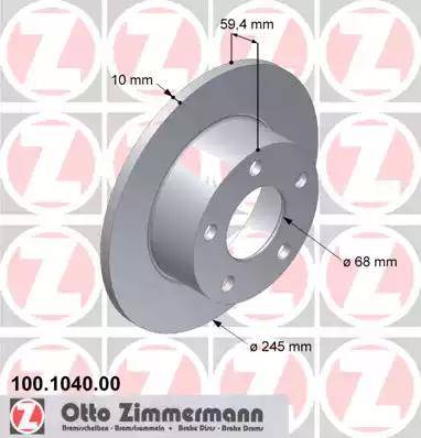 Zimmermann 100.1040.00 - Disque de frein cwaw.fr