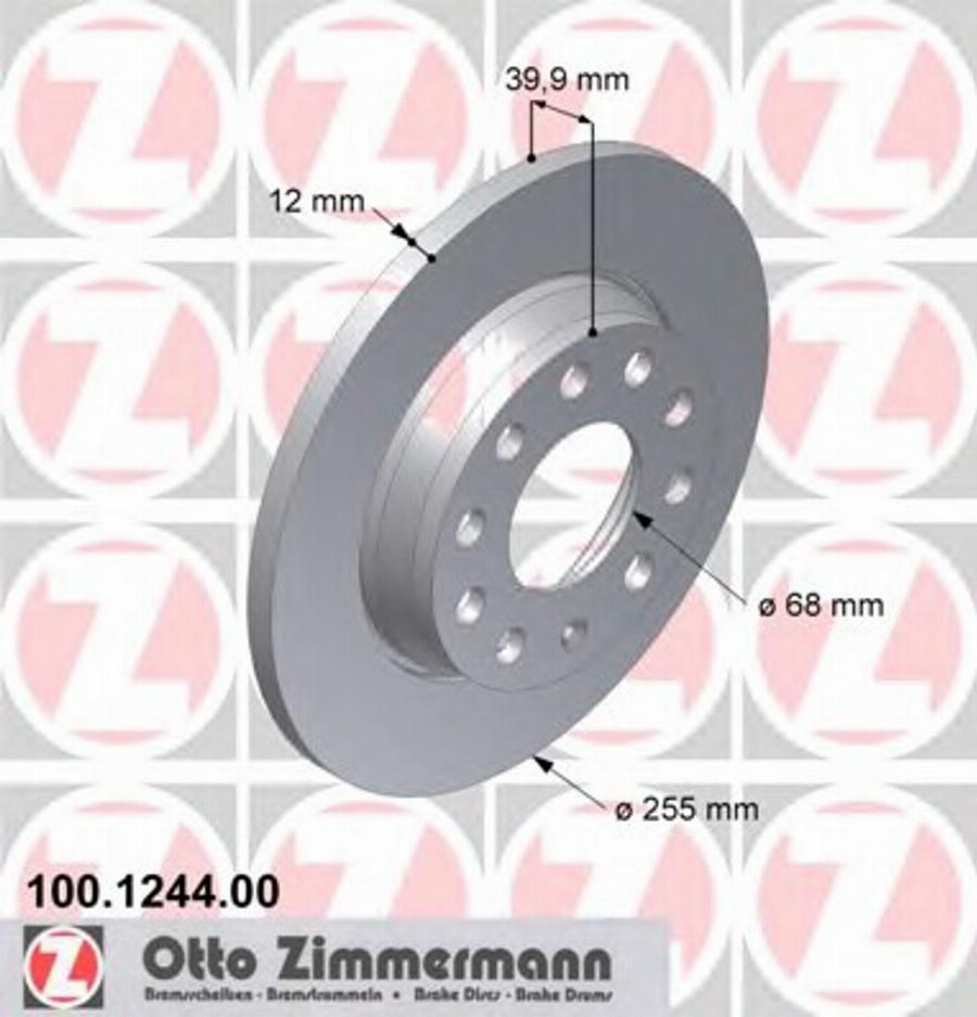 Zimmermann 100 1244 00 - Disque de frein cwaw.fr