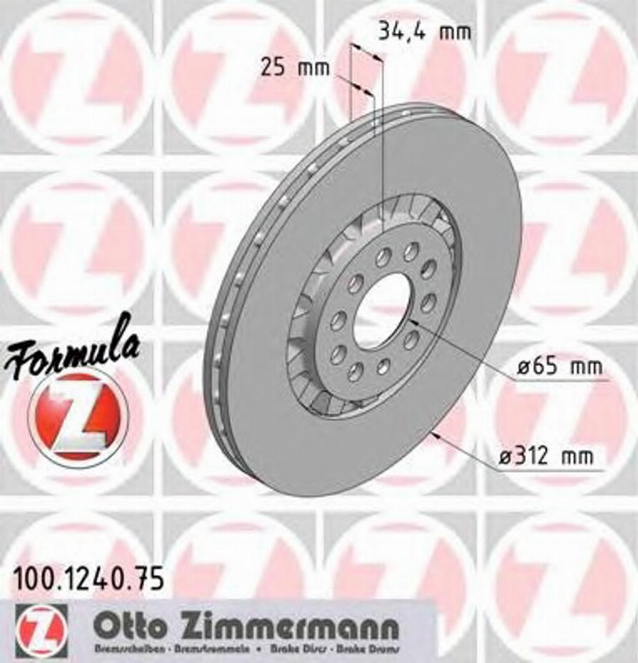 Zimmermann 100.1240.75 - Disque de frein cwaw.fr