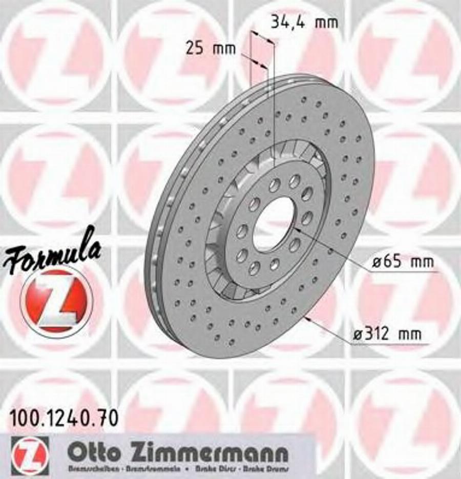 Zimmermann 100.1240.70 - Disque de frein cwaw.fr