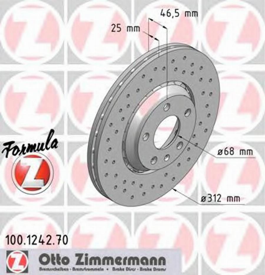 Zimmermann 100.1242.70 - Disque de frein cwaw.fr