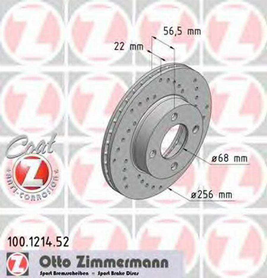 Zimmermann 100.1214.52 - Disque de frein cwaw.fr