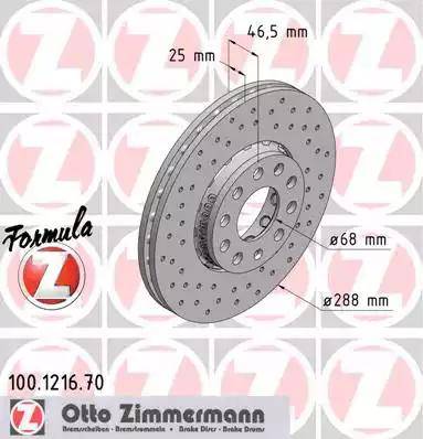 Zimmermann 100.1216.70 - Disque de frein cwaw.fr