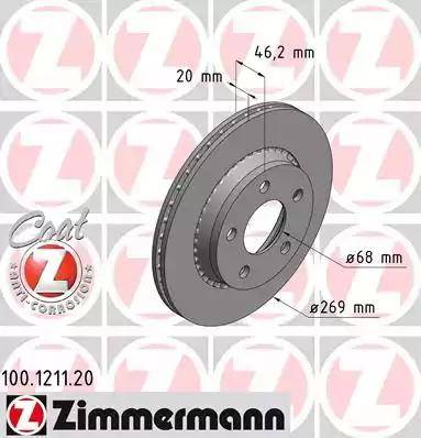 Zimmermann 100.1211.20 - Disque de frein cwaw.fr