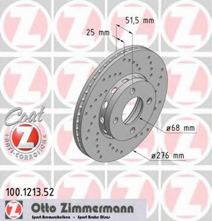 Zimmermann 100.1213.52 - Disque de frein cwaw.fr