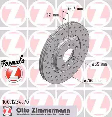 Zimmermann 100.1234.70 - Disque de frein cwaw.fr