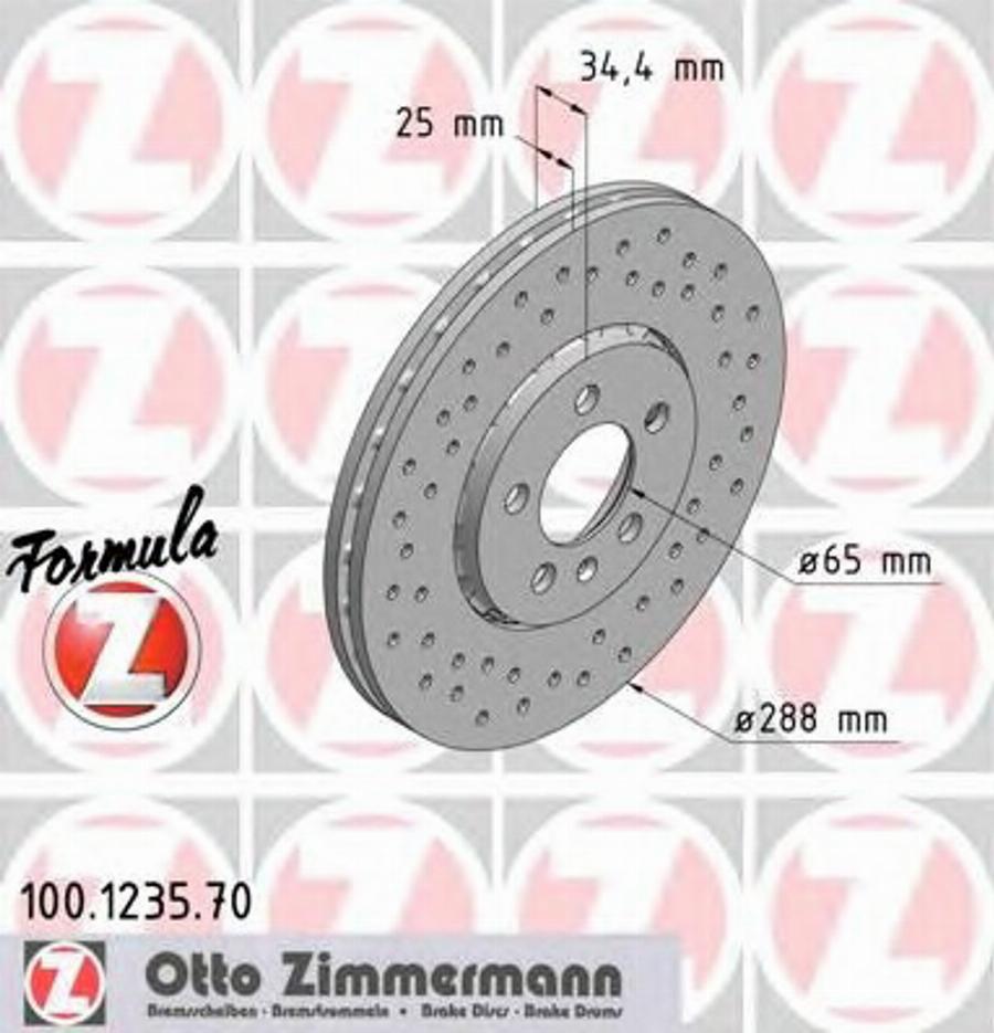 Zimmermann 100.1235.70 - Disque de frein cwaw.fr