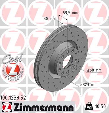 Zimmermann 100.1238.52 - Disque de frein cwaw.fr