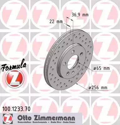 Zimmermann 100.1233.70 - Disque de frein cwaw.fr