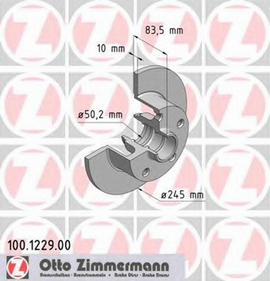 Zimmermann 100.1229.00 - Disque de frein cwaw.fr