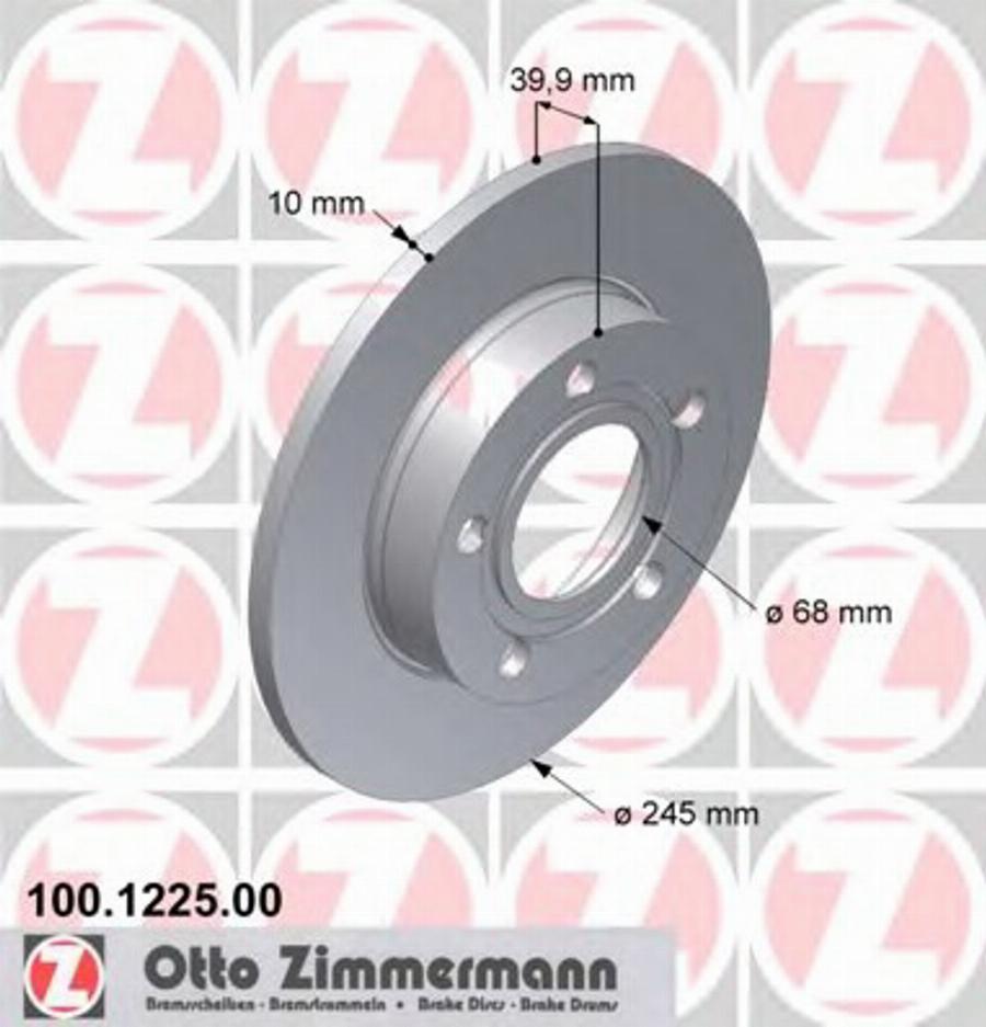 Zimmermann 100.1225.00 - Disque de frein cwaw.fr