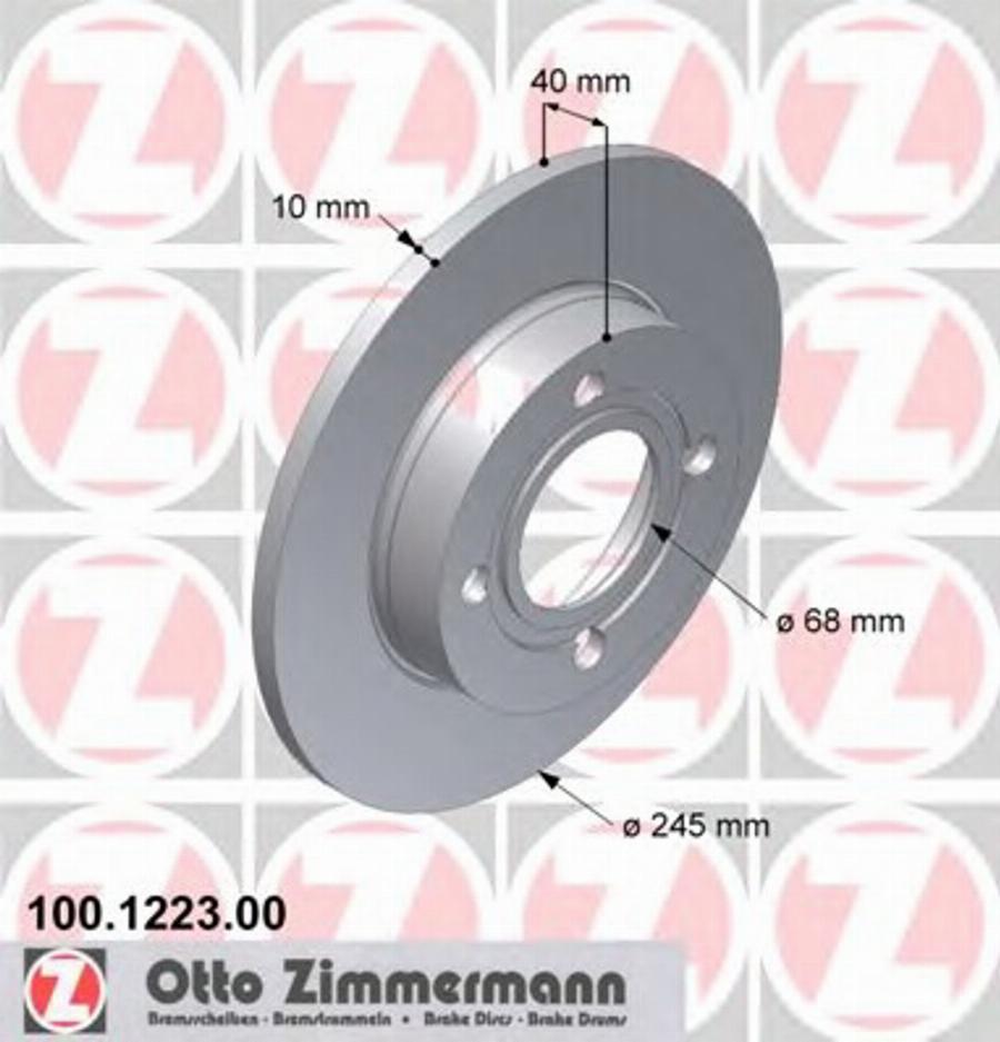 Zimmermann 100.1223.00 - Disque de frein cwaw.fr