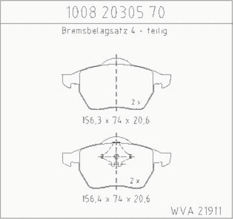 Zimmermann 10082030570 - Kit de plaquettes de frein, frein à disque cwaw.fr