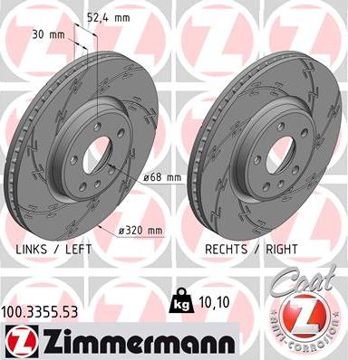 Zimmermann 100.3355.53 - Disque de frein cwaw.fr