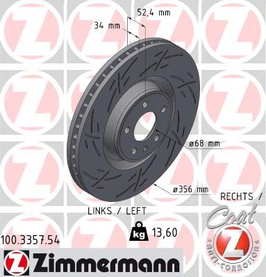 Zimmermann 100.3357.54 - Disque de frein cwaw.fr