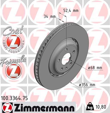 Zimmermann 100.3364.75 - Disque de frein cwaw.fr