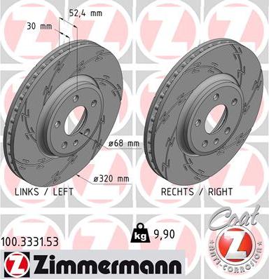 Zimmermann 100.3331.53 - Disque de frein cwaw.fr