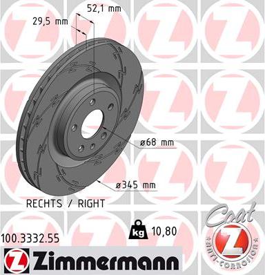 Zimmermann 100.3332.55 - Disque de frein cwaw.fr