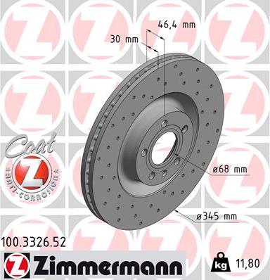 Zimmermann 100.3326.52 - Disque de frein cwaw.fr