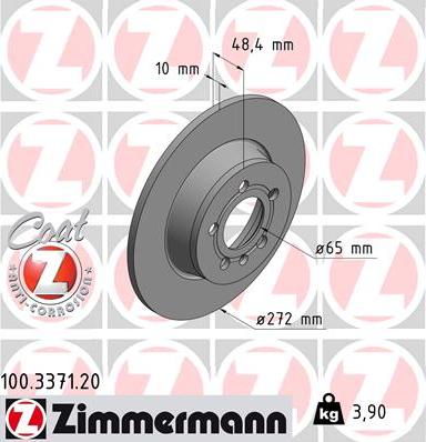 Zimmermann 100.3371.20 - Disque de frein cwaw.fr