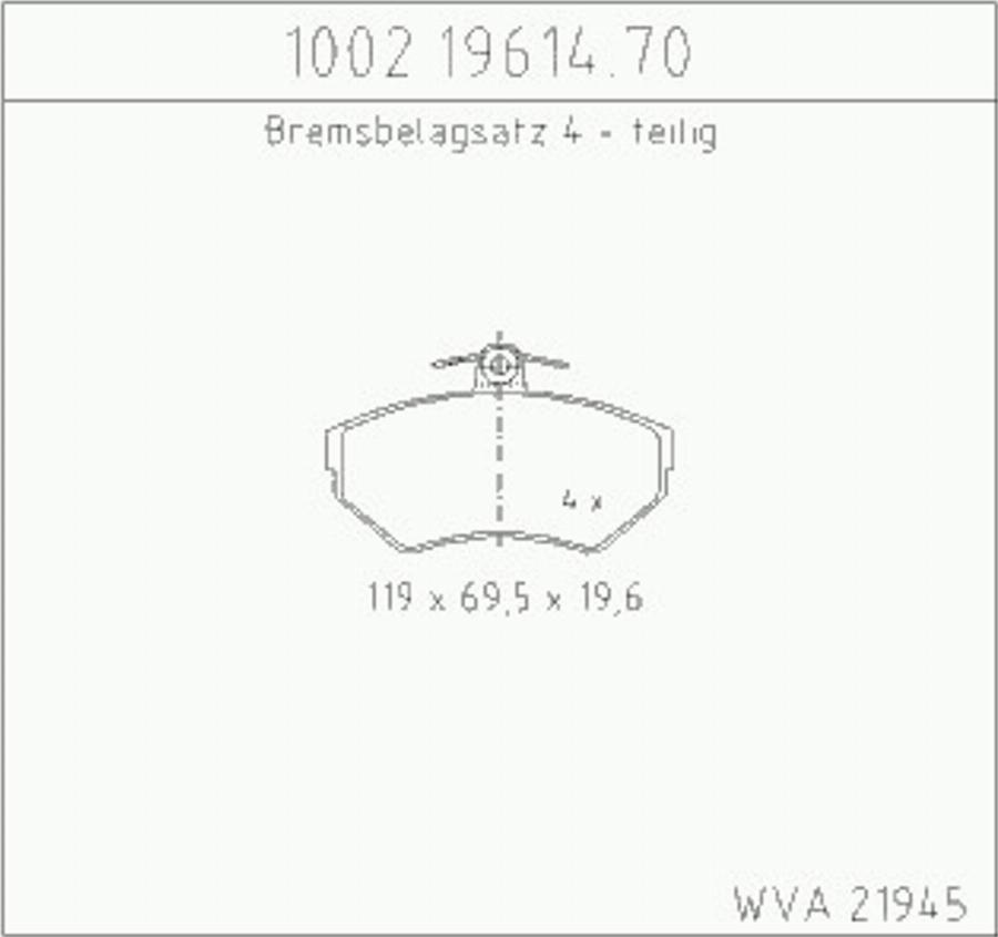 Zimmermann 10021961470 - Kit de plaquettes de frein, frein à disque cwaw.fr