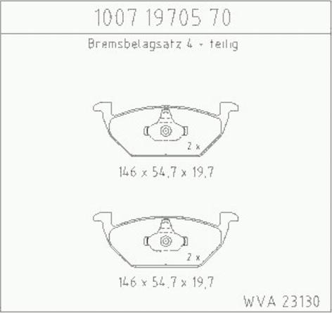 Zimmermann 10071970570 - Kit de plaquettes de frein, frein à disque cwaw.fr