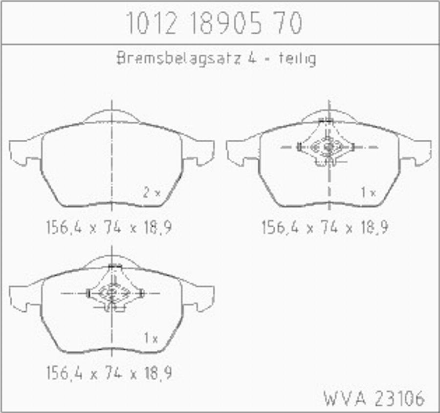 Zimmermann 10121890570 - Kit de plaquettes de frein, frein à disque cwaw.fr