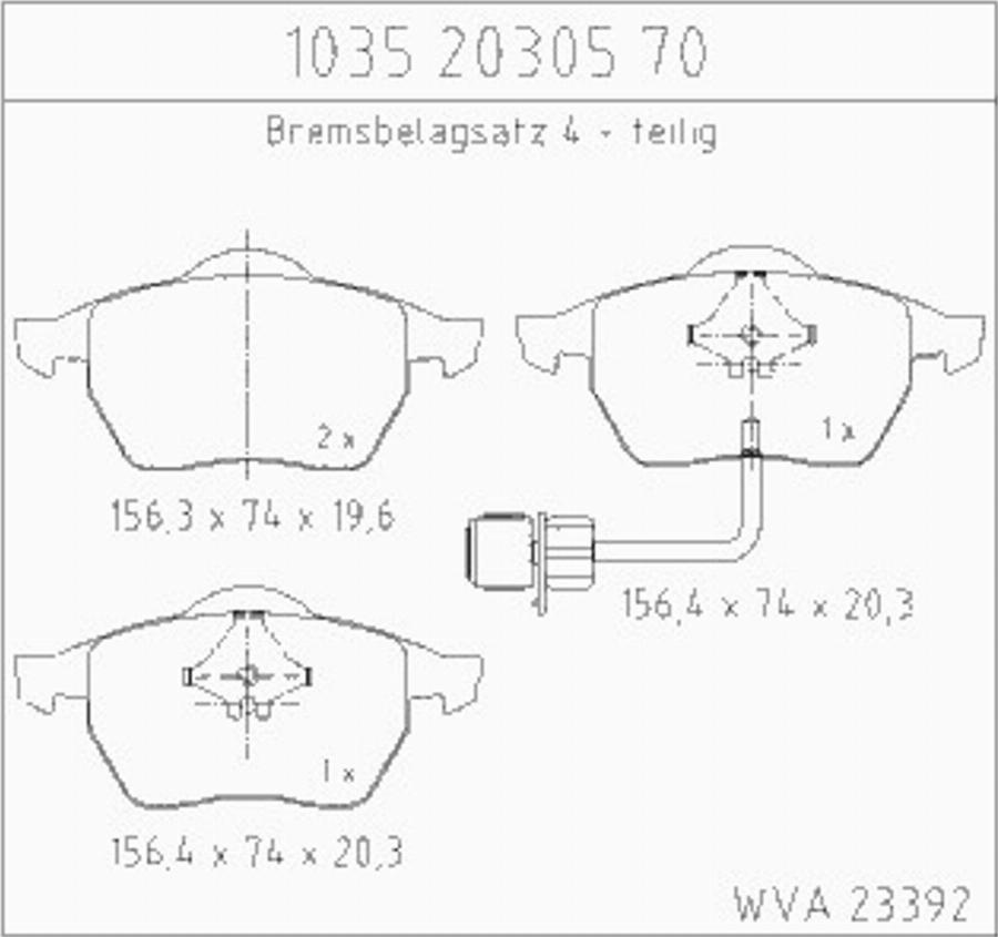 Zimmermann 10352030570 - Kit de plaquettes de frein, frein à disque cwaw.fr