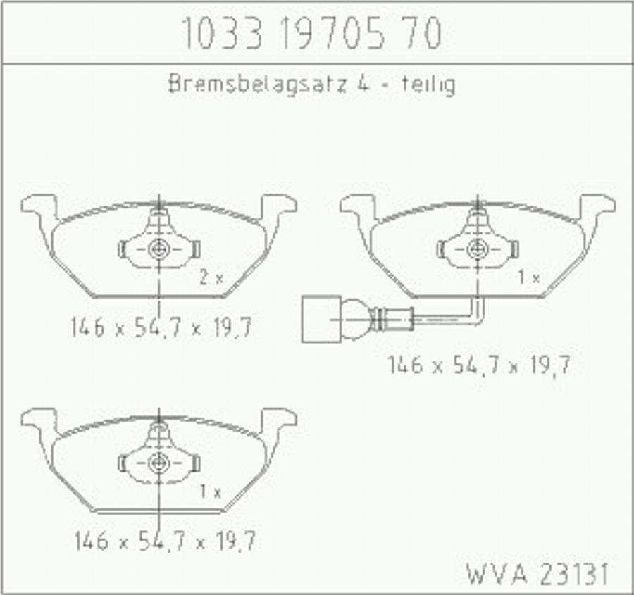 Zimmermann 10331970570 - Kit de plaquettes de frein, frein à disque cwaw.fr