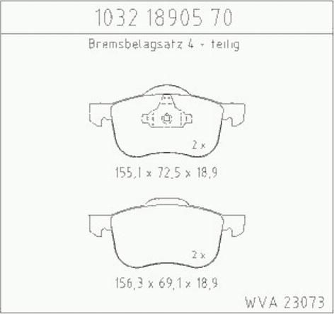 Zimmermann 10321890570 - Kit de plaquettes de frein, frein à disque cwaw.fr