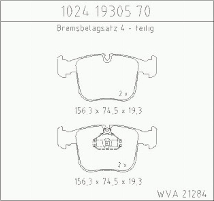 Zimmermann 10241930570 - Kit de plaquettes de frein, frein à disque cwaw.fr