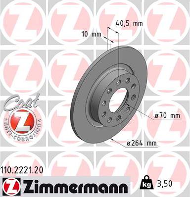 Zimmermann 110.2221.20 - Disque de frein cwaw.fr