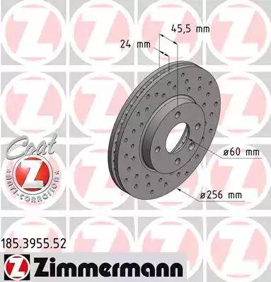 Zimmermann 185.3955.52 - Disque de frein cwaw.fr