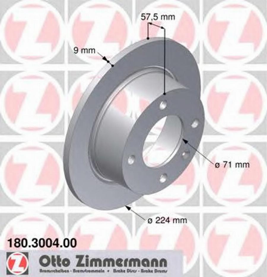 Zimmermann 180 3004 00 - Disque de frein cwaw.fr