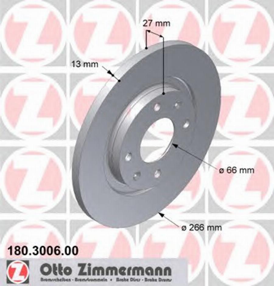 Zimmermann 180.3006.00 - Disque de frein cwaw.fr