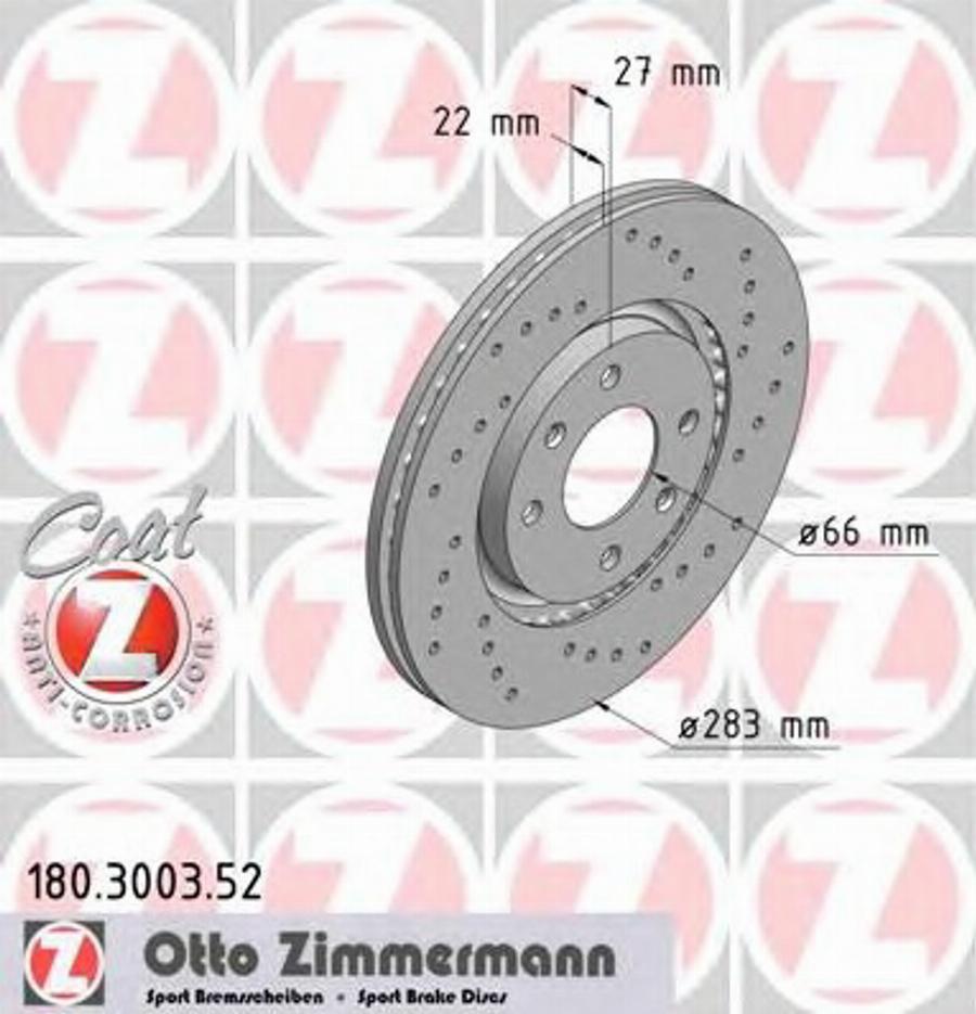 Zimmermann 180.3003.52 - Disque de frein cwaw.fr