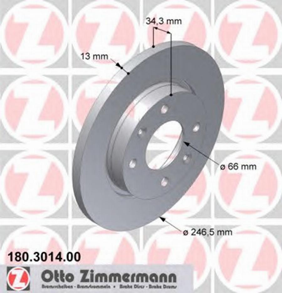 Zimmermann 180.3014.00 - Disque de frein cwaw.fr