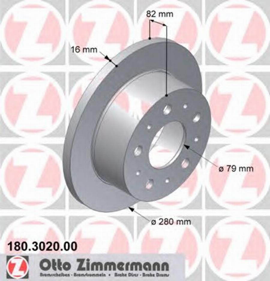 Zimmermann 180.3020.00 - Disque de frein cwaw.fr