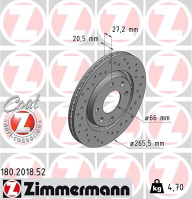 Zimmermann 180.2018.52 - Disque de frein cwaw.fr