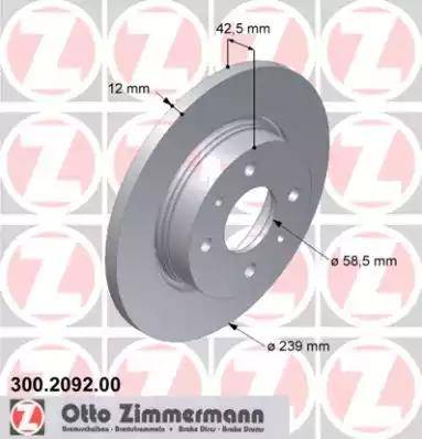 Zimmermann 300.2092.00 - Disque de frein cwaw.fr