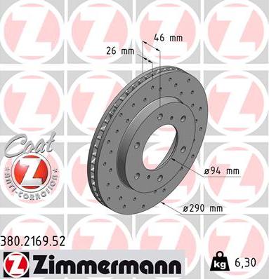 Zimmermann 380.2169.52 - Disque de frein cwaw.fr