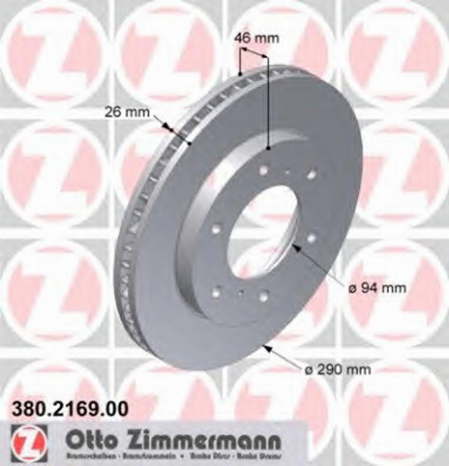 Zimmermann 380.2169.00 - Disque de frein cwaw.fr