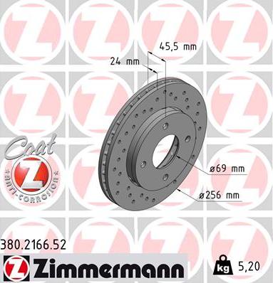 Zimmermann 380.2166.52 - Disque de frein cwaw.fr